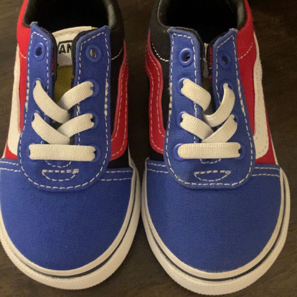 Vans Blue and Red Classic Canvas Sneakers